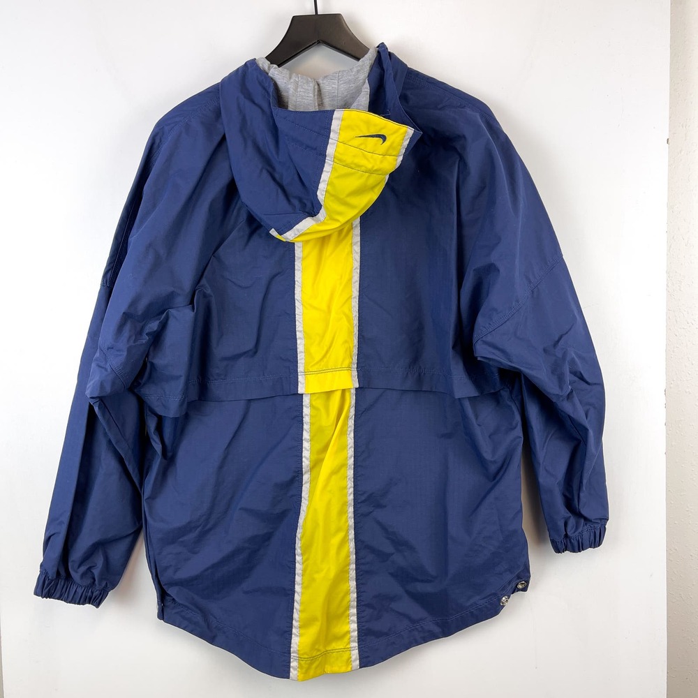 Vintage Nike (M 8-10) Womens 1/2 Zip Pullover Windbreaker Jacket Blue Yellow - Picture 6 of 9